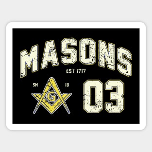 Masons Sporty Jersey Style Masonic Freemason Sticker